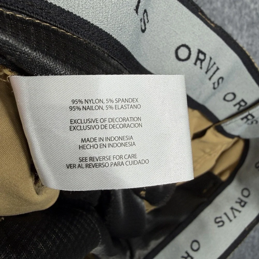 Orvis Tech Cargo Shorts Men's Size 40 Brown Nylon Stretch Hiking Fishing Belt